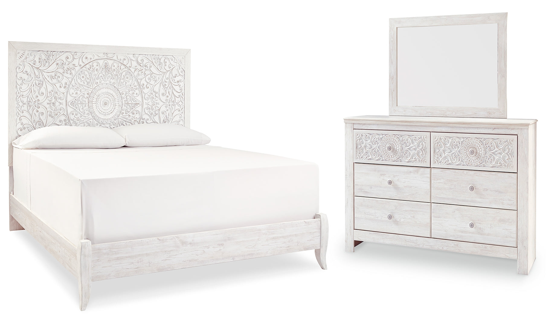 Paxberry White Panel Bedroom Set