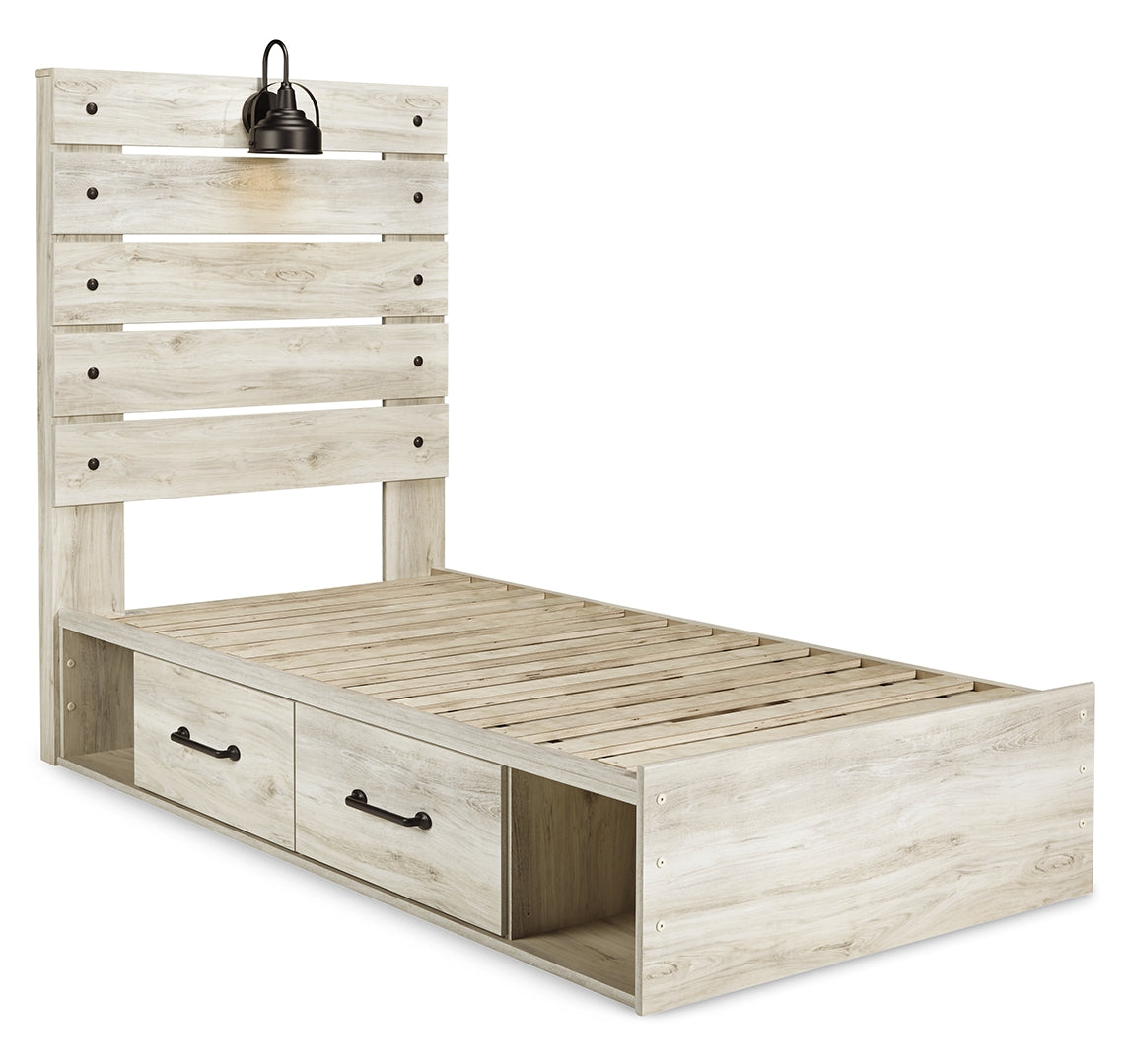 Cambeck Panel Bed with 2 Storage Drawers