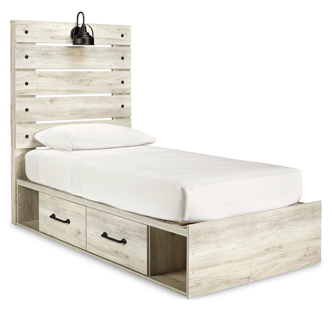 Cambeck Panel Bed with 2 Storage Drawers