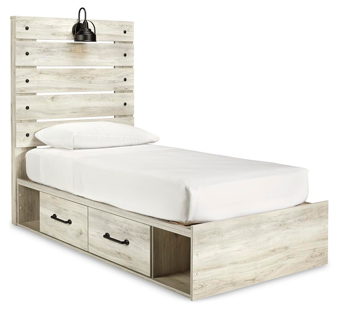 Cambeck Panel Bed with 4 Storage Drawers