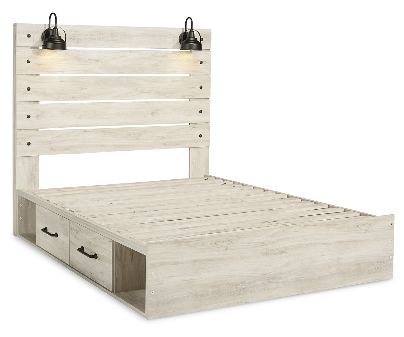 Cambeck Panel Bed with 2 Storage Drawers