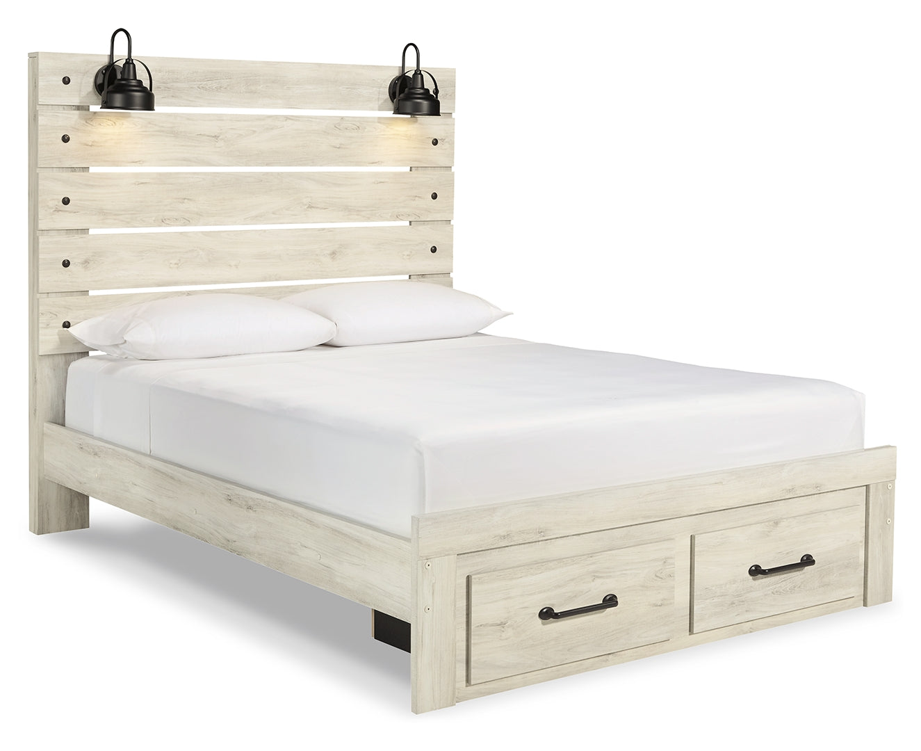 Cambeck Panel Bed with 2 Storage Drawers