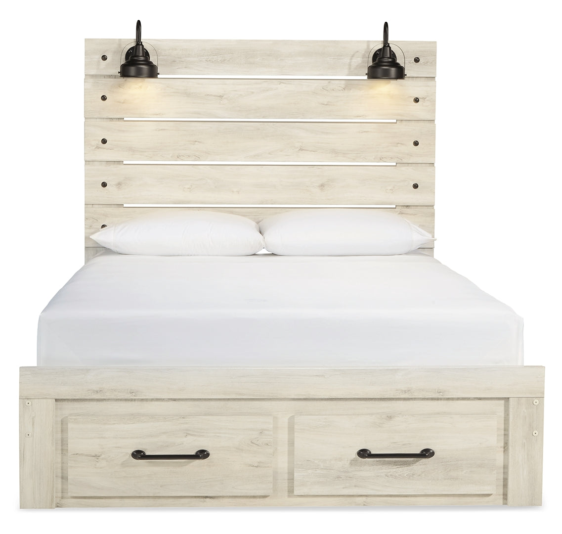 Cambeck Panel Bed with 2 Storage Drawers