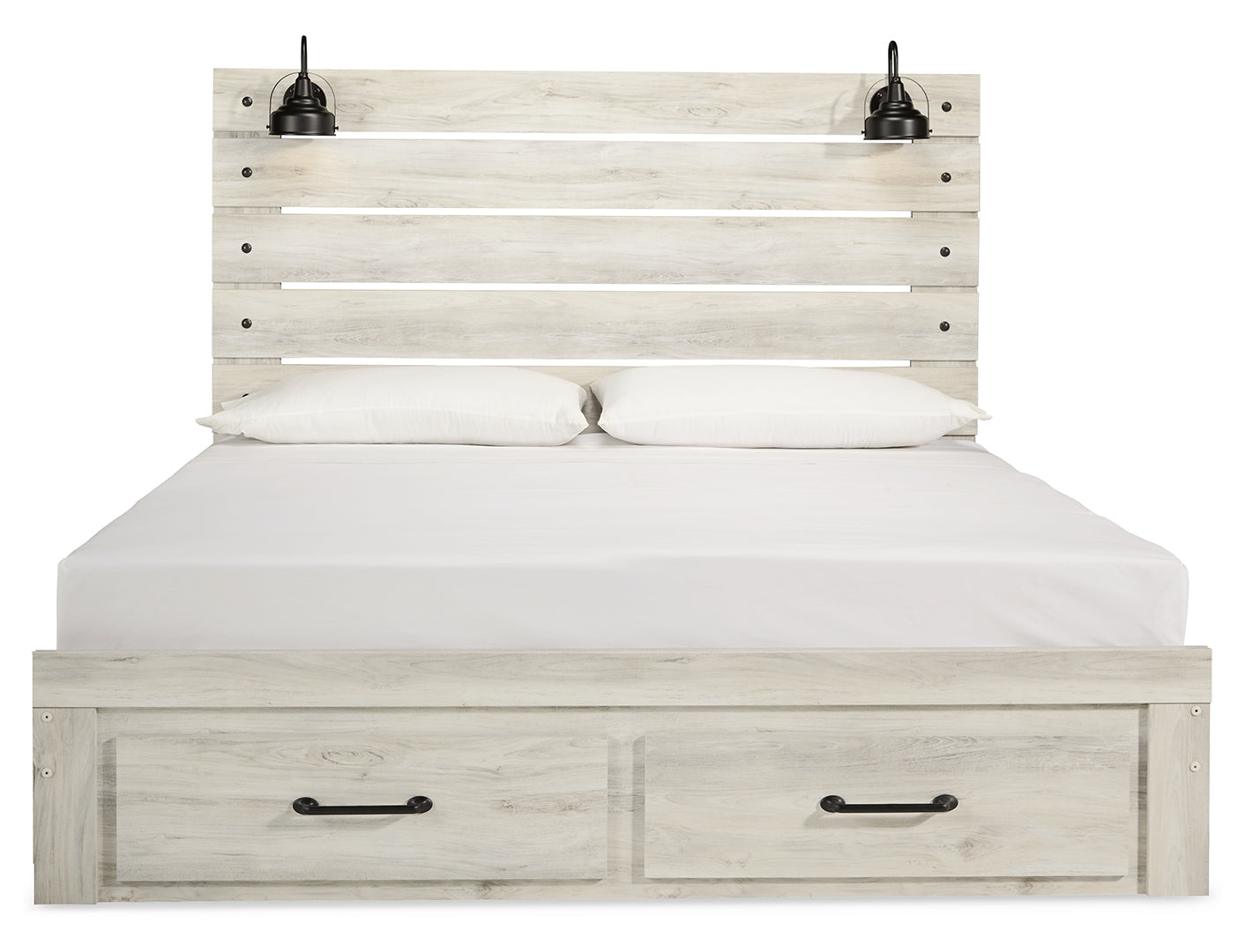 Cambeck Panel Bed with 2 Storage Drawers