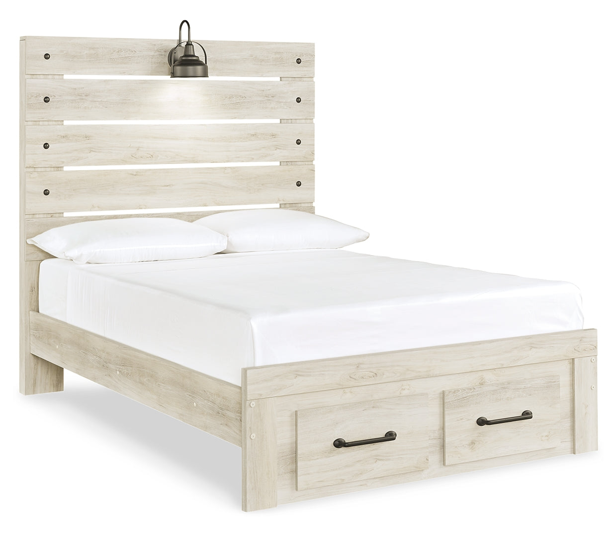 Cambeck Panel Bed with 2 Storage Drawers