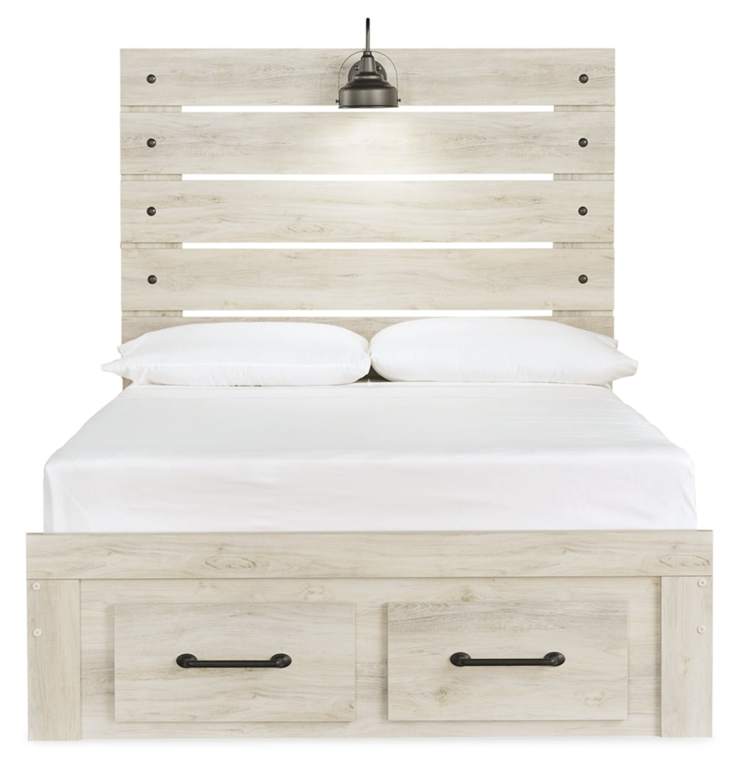 Cambeck Panel Bed with 2 Storage Drawers