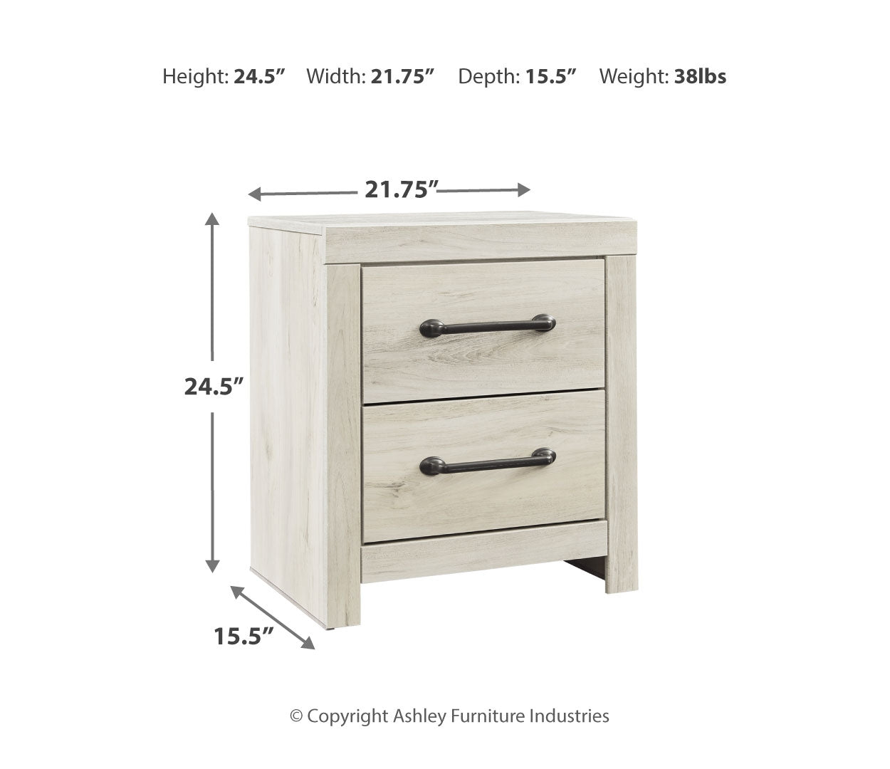 Cambeck Two Drawer Night Stand