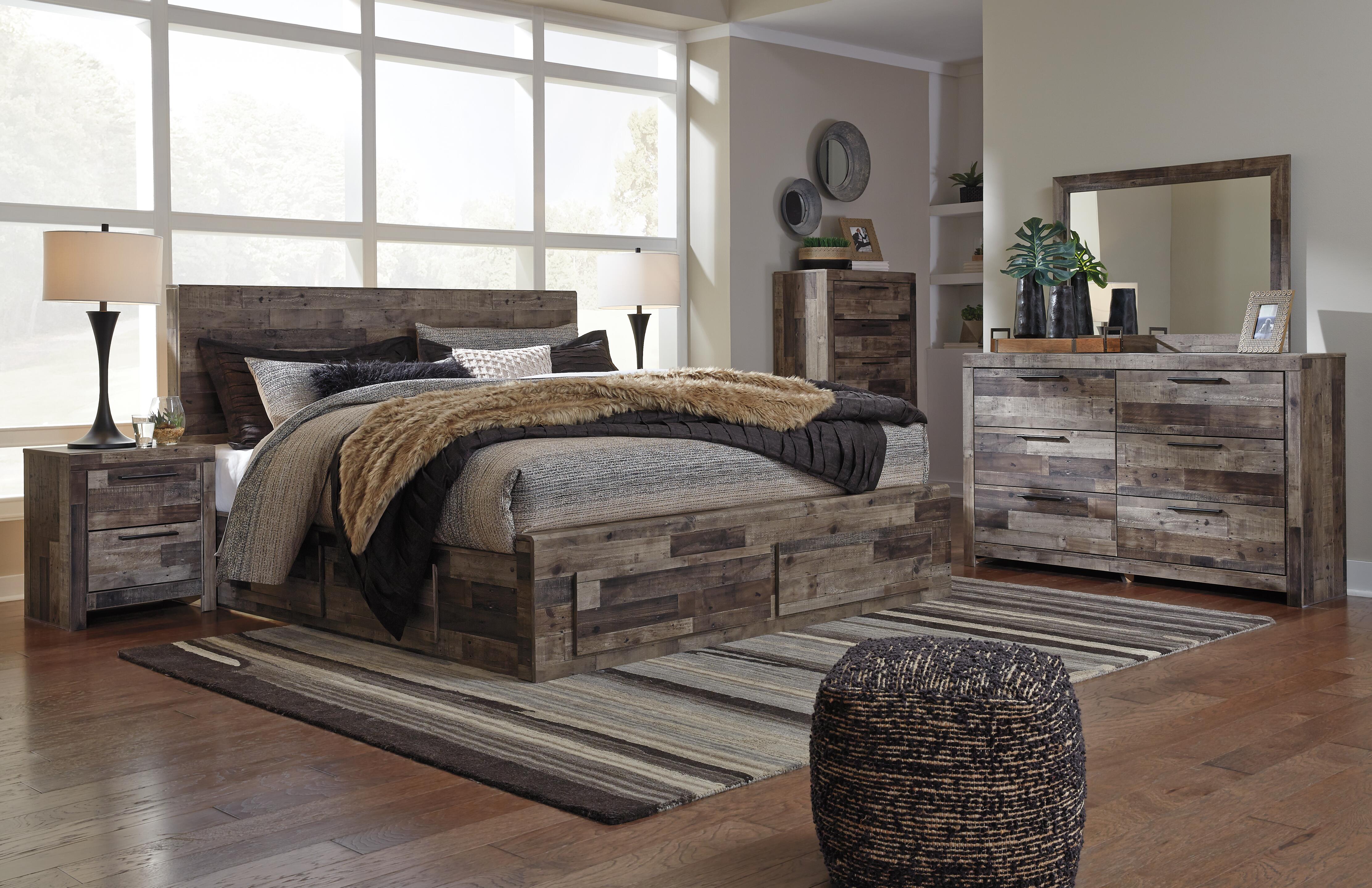 Derekson Panel Bed with 6 Storage Drawers