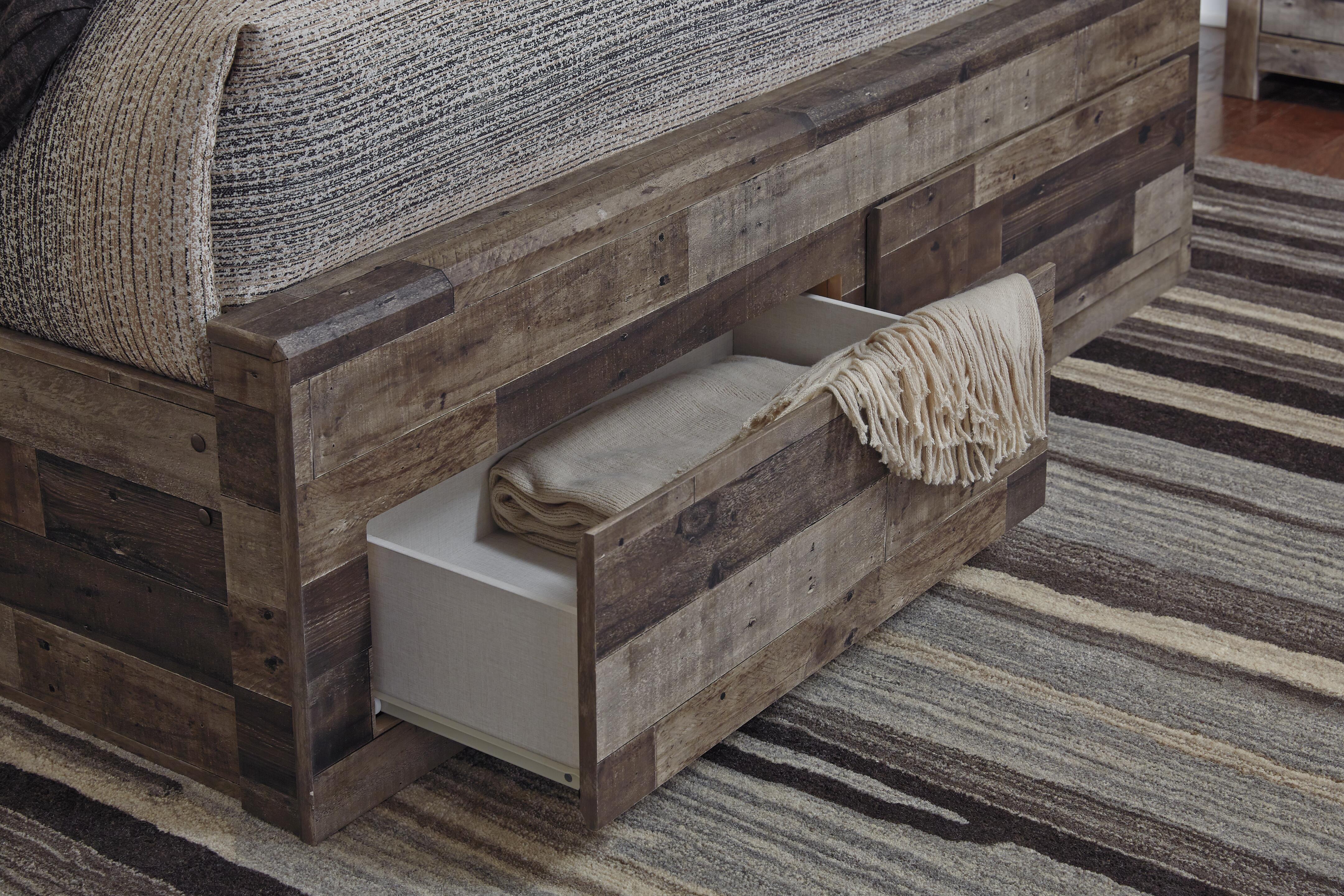 Derekson Panel Bed with 6 Storage Drawers