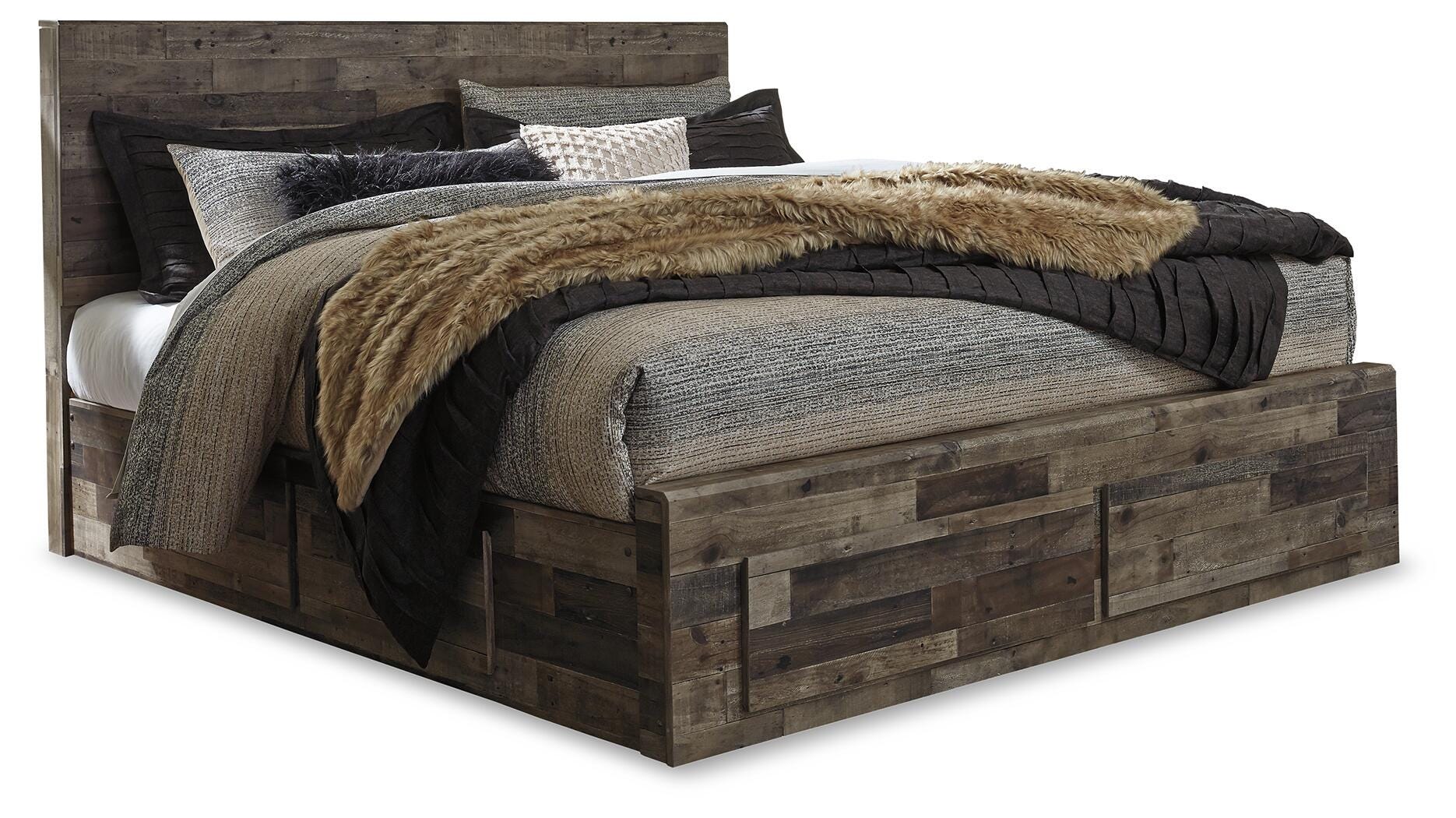 Derekson Panel Bed with 6 Storage Drawers