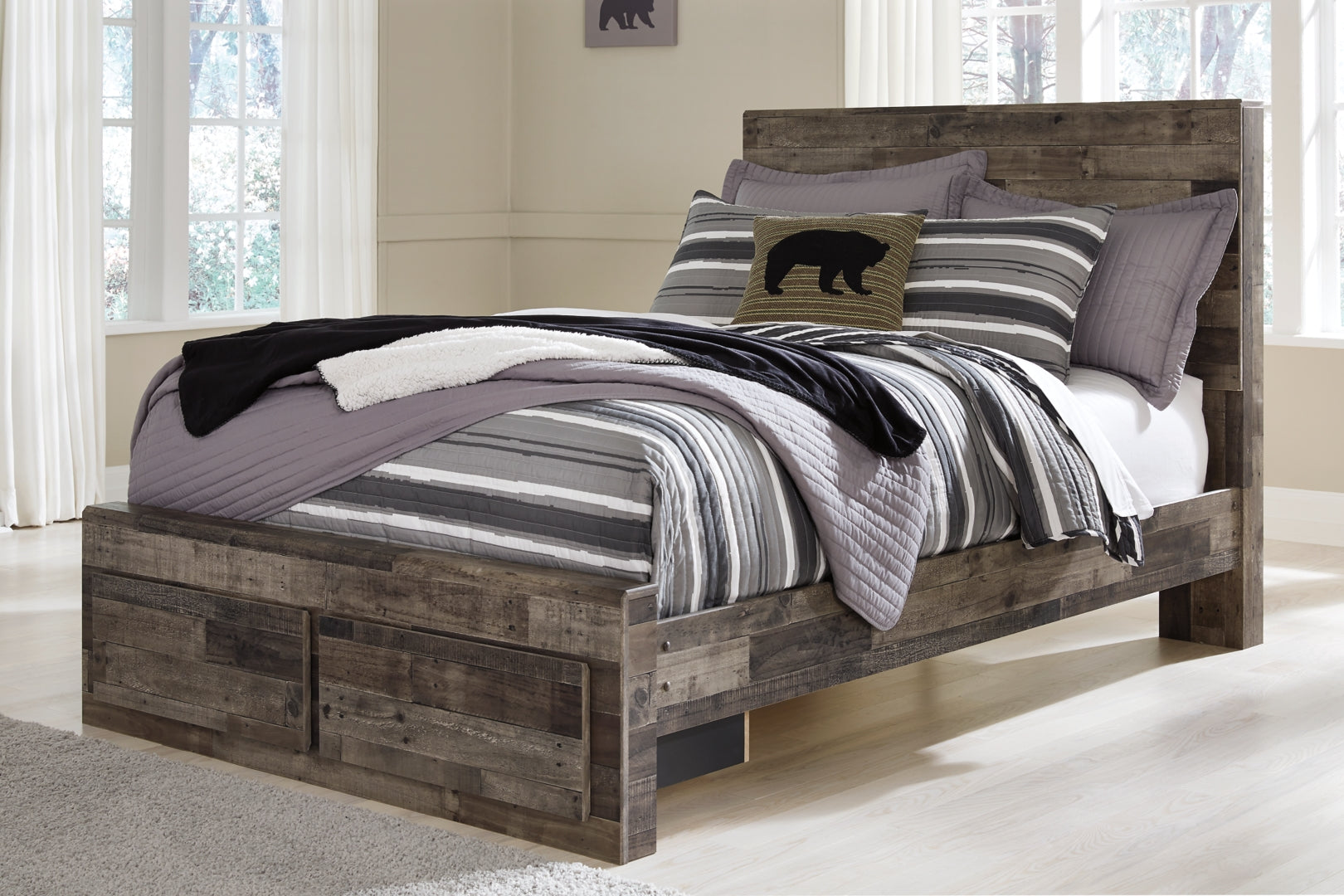 Derekson Panel Bed with Storage Drawers