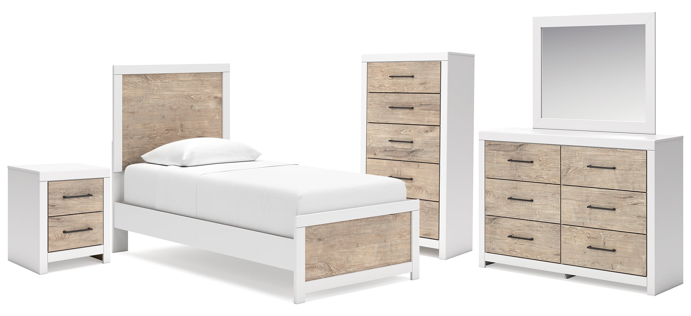 Charbitt White Panel Bedroom Set