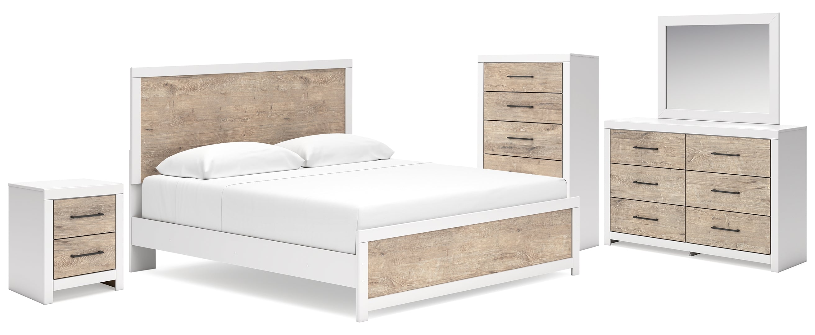 Charbitt White Panel Bedroom Set