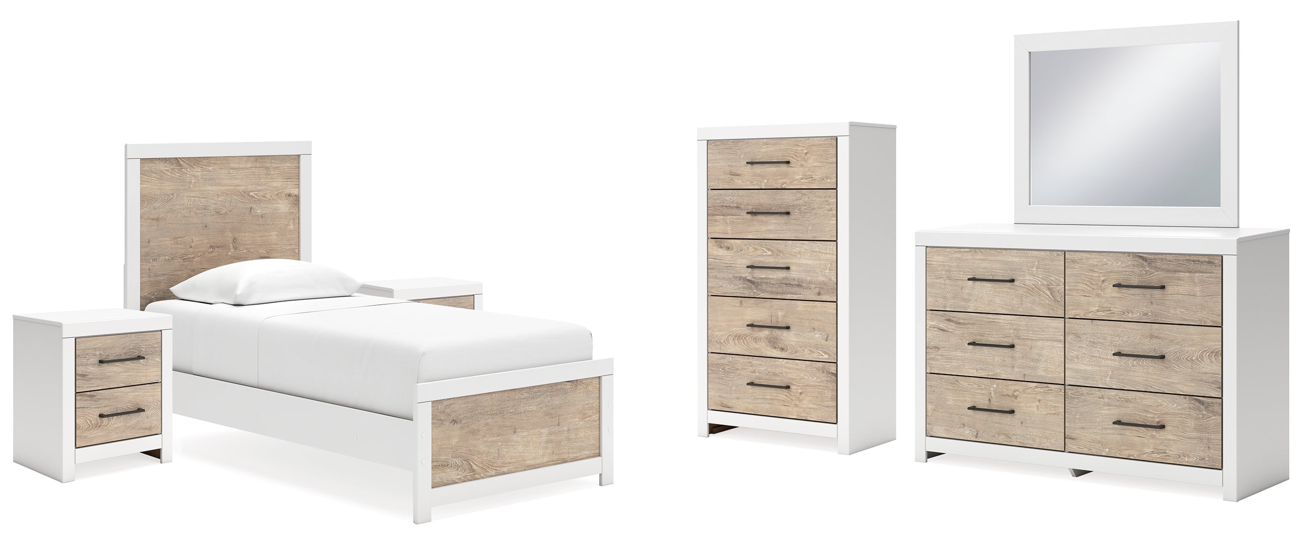 Charbitt White Panel Bedroom Set