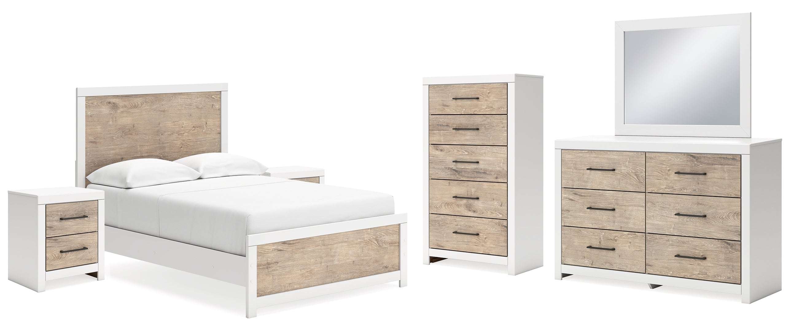 Charbitt White Panel Bedroom Set