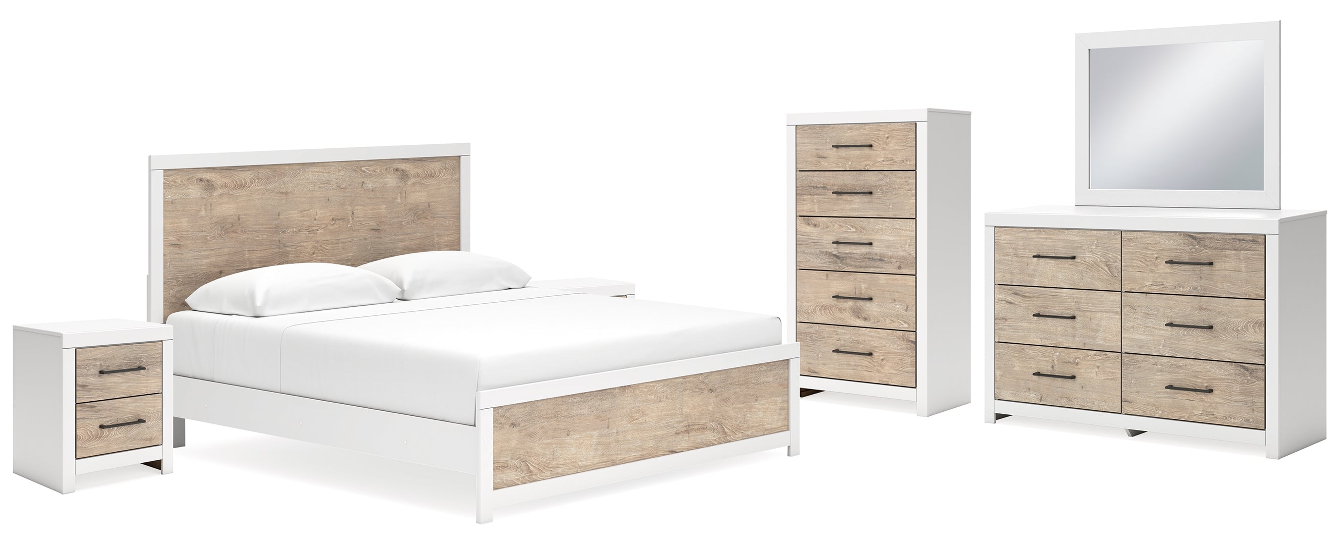 Charbitt White Panel Bedroom Set