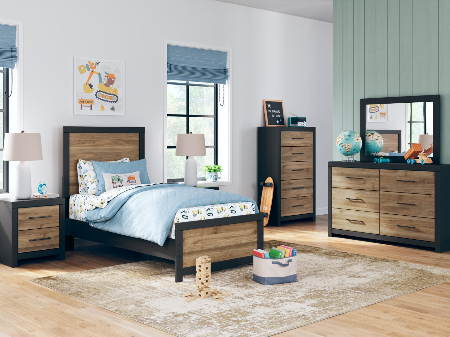 Vertani Brown Panel Bedroom Set