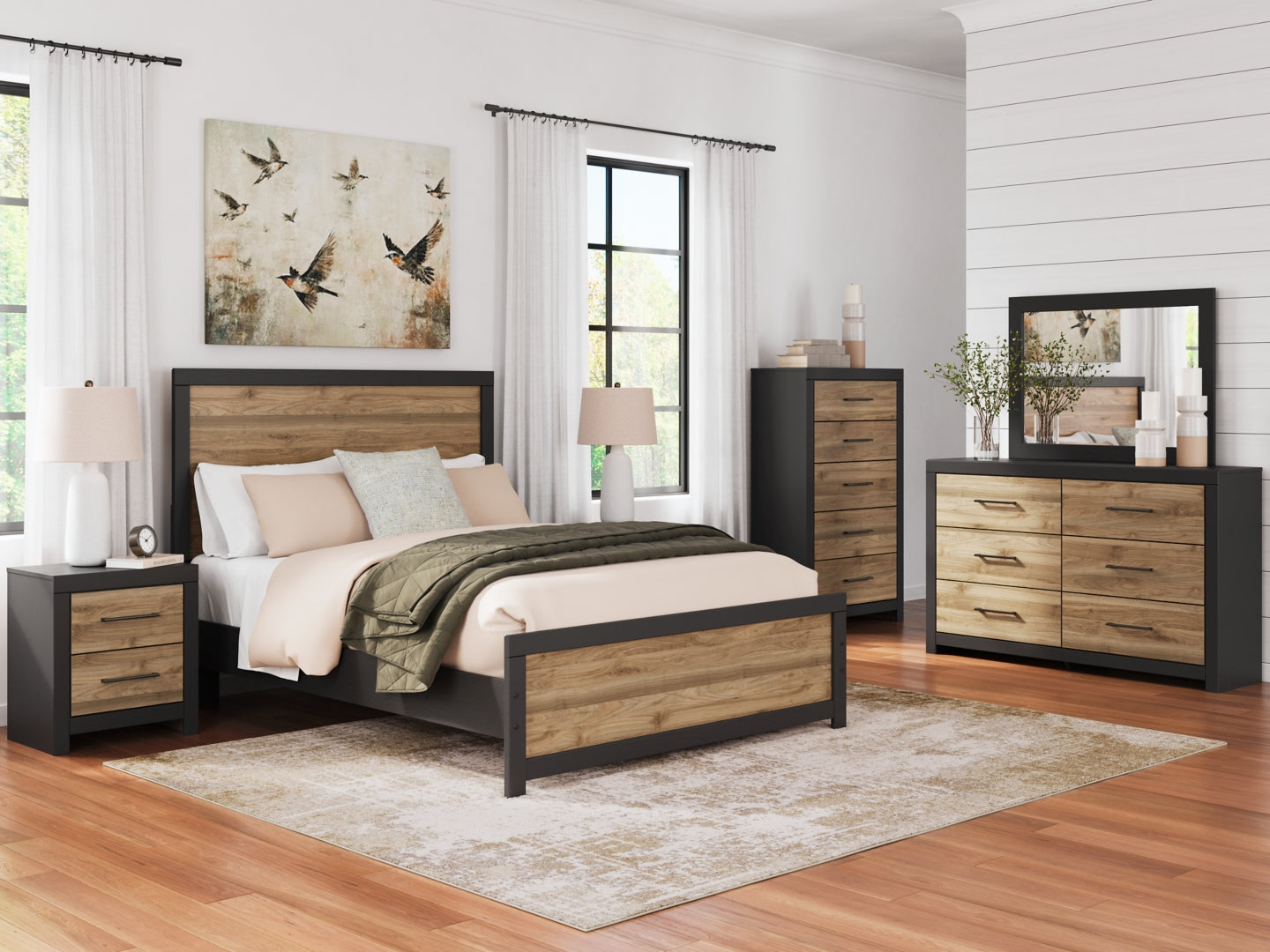 Vertani Brown Panel Bedroom Set