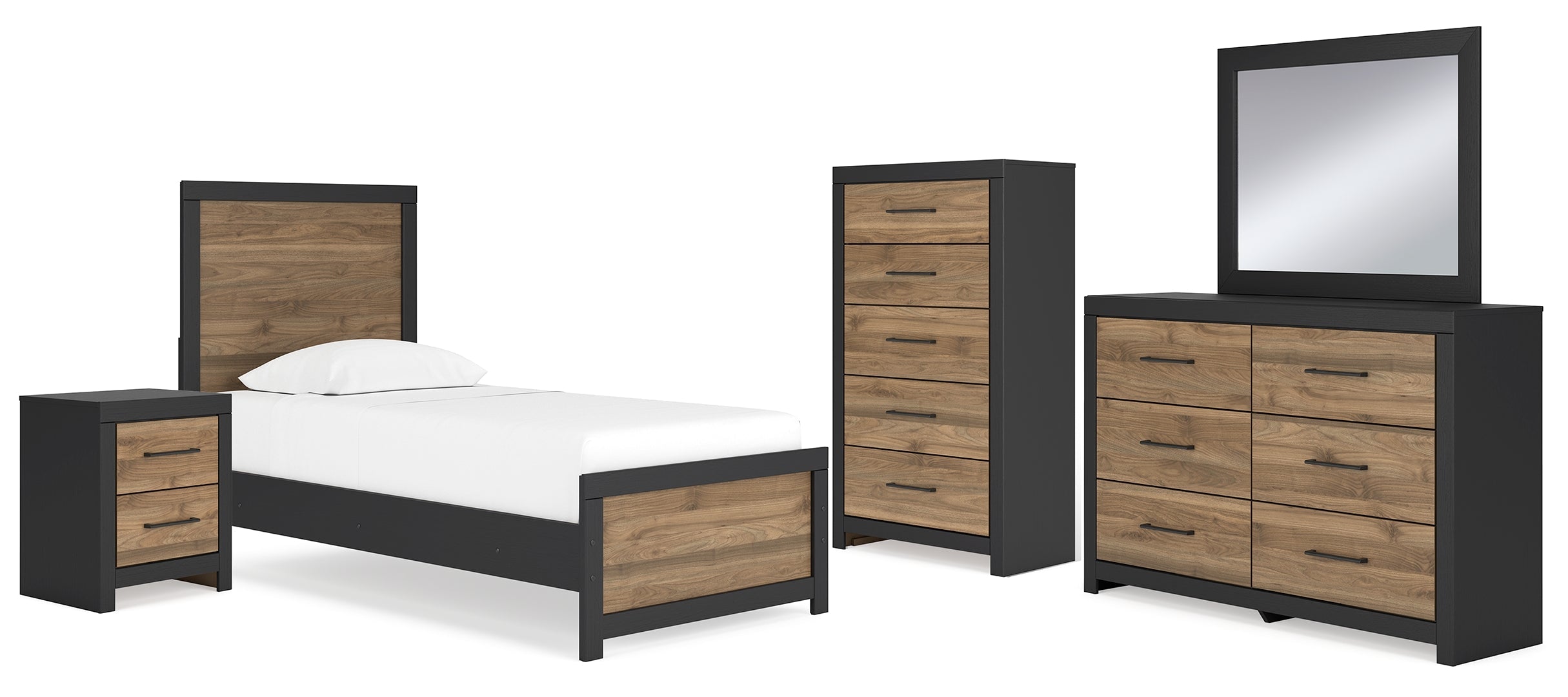 Vertani Brown Panel Bedroom Set