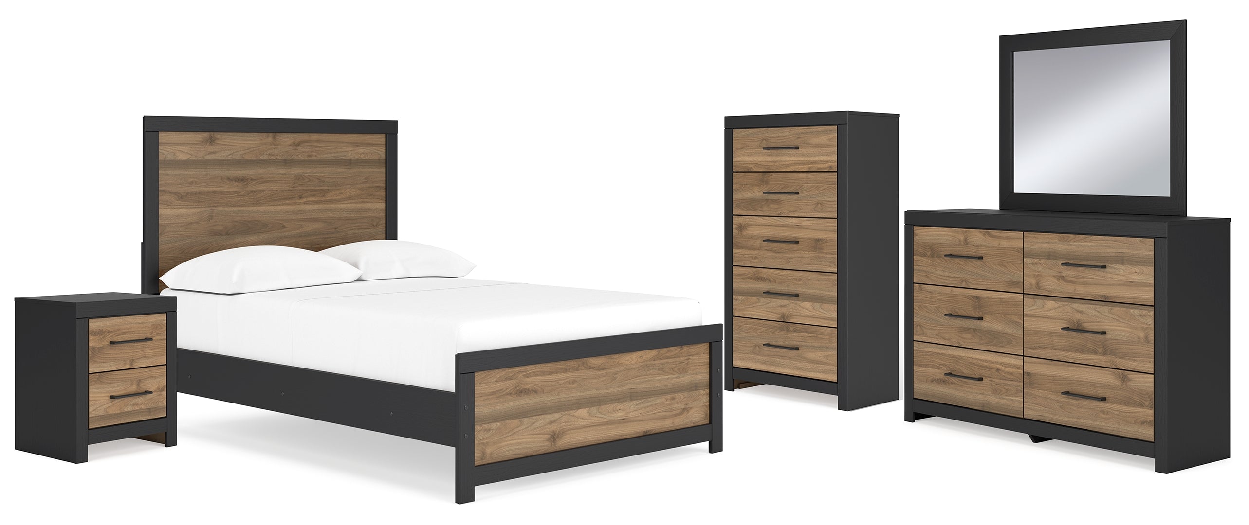 Vertani Brown Panel Bedroom Set