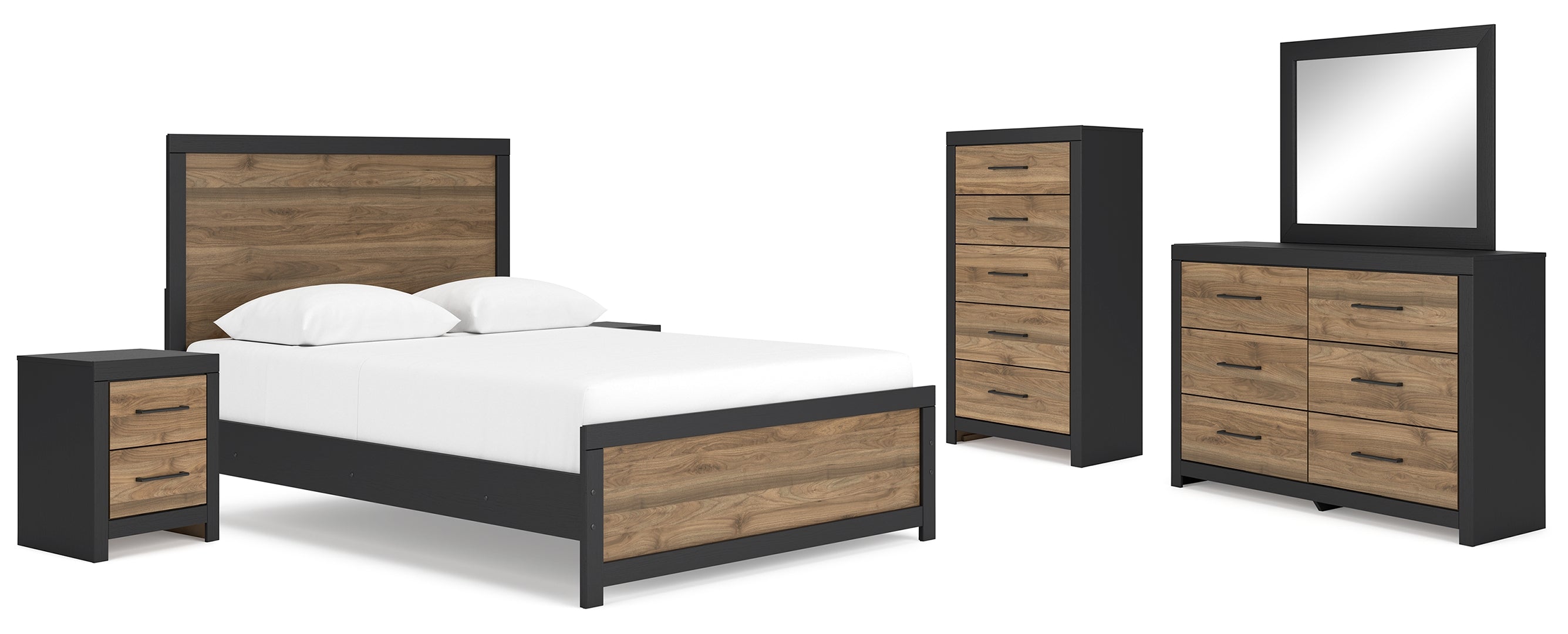 Vertani Brown Panel Bedroom Set