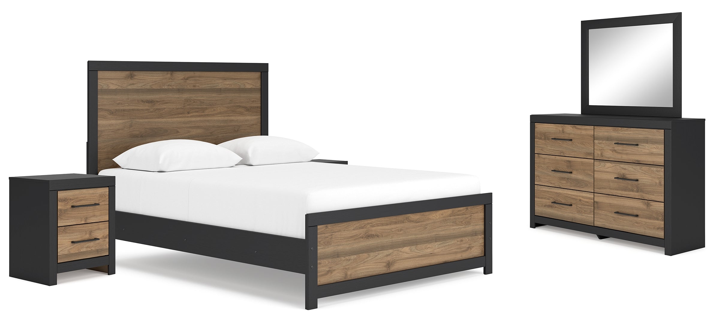 Vertani Brown Panel Bedroom Set