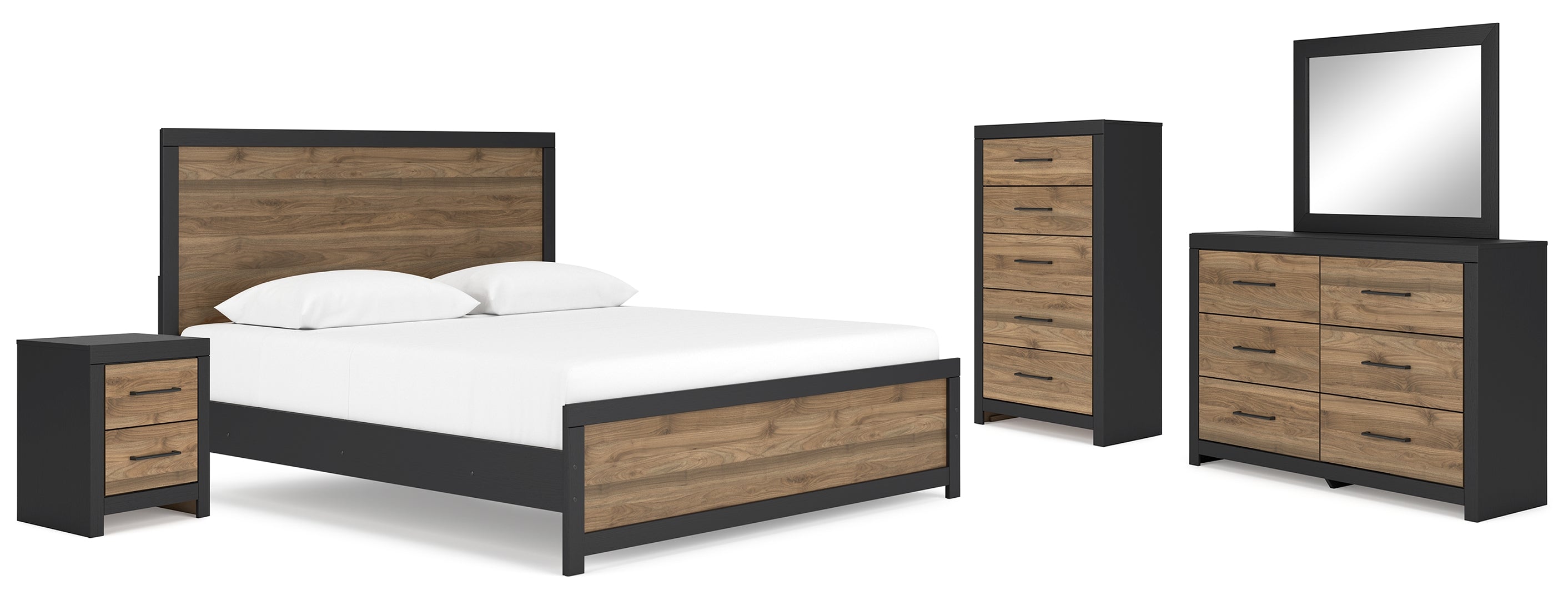 Vertani Brown Panel Bedroom Set