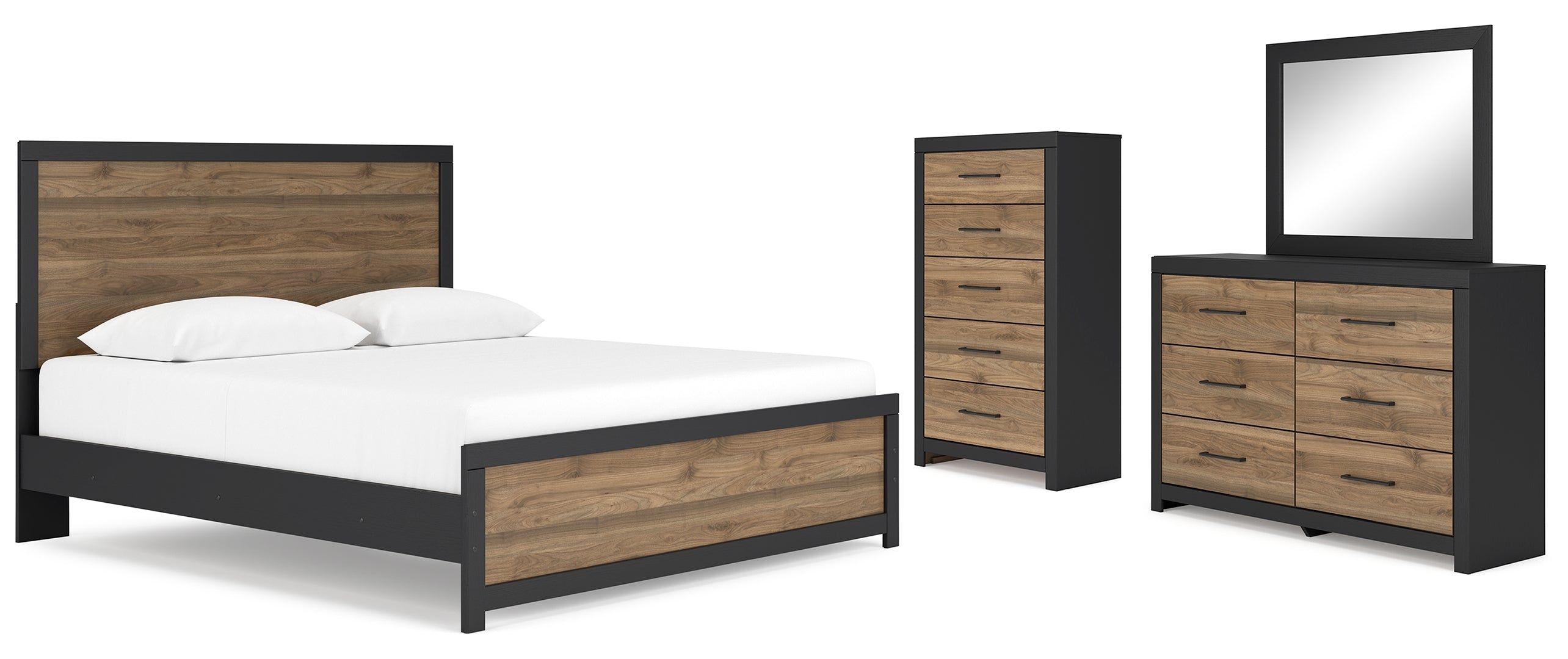 Vertani Brown Panel Bedroom Set