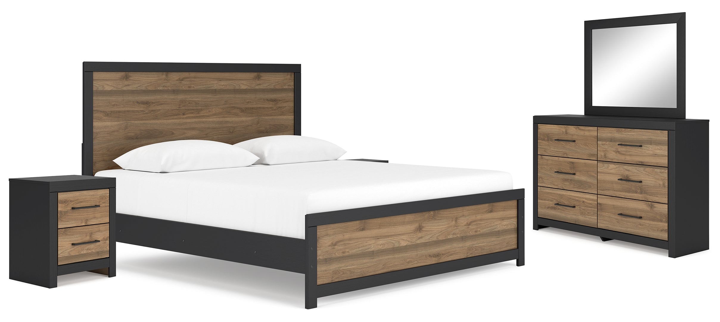 Vertani Brown Panel Bedroom Set