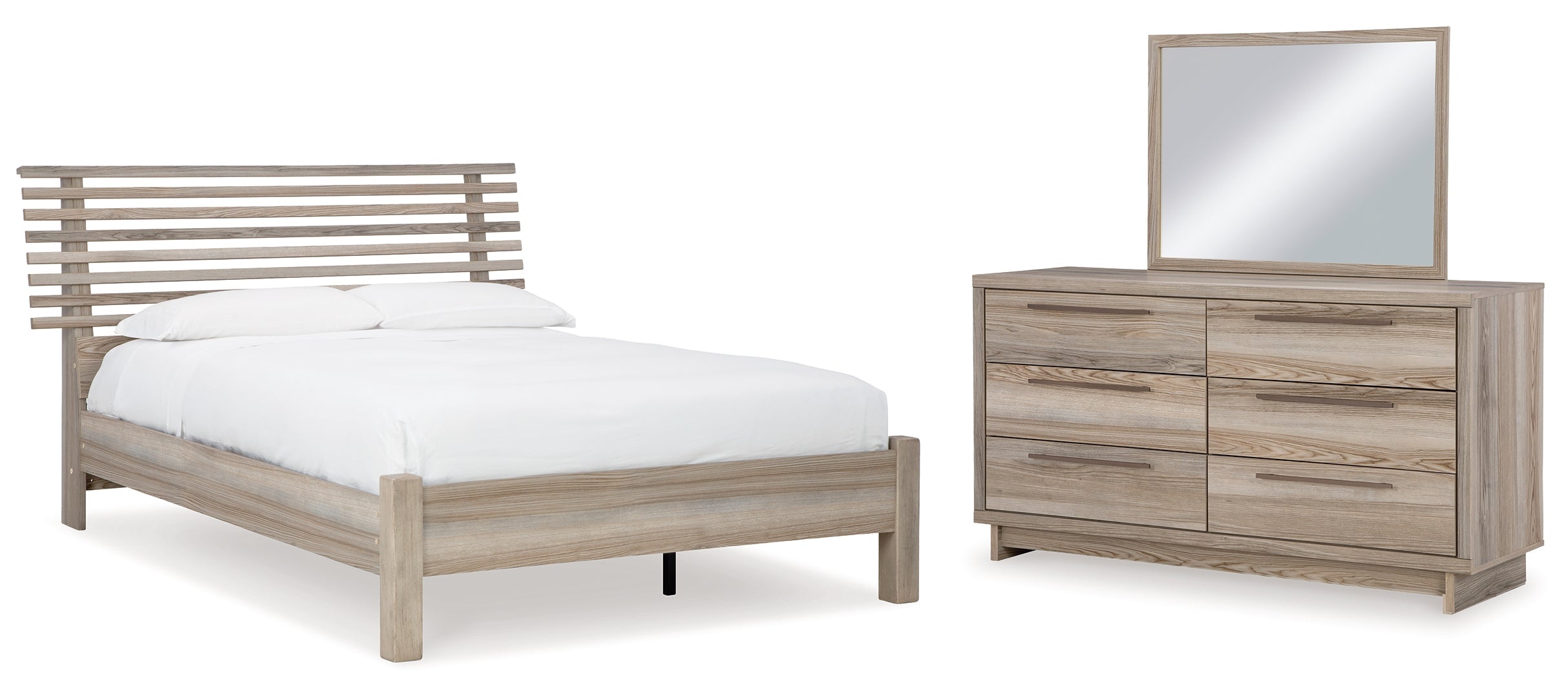 Hasbrick Brown Panel Headboard Bedroom Set