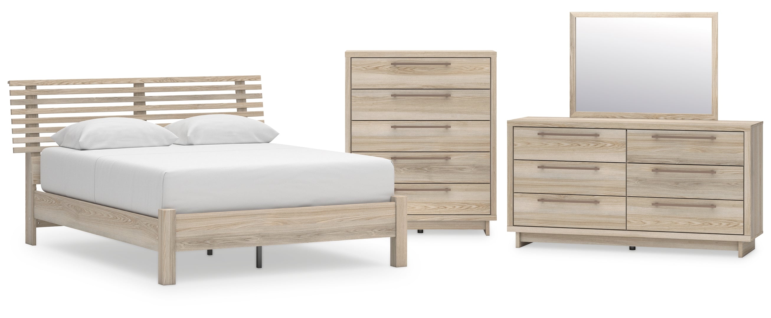 Hasbrick Brown Panel Headboard Bedroom Set