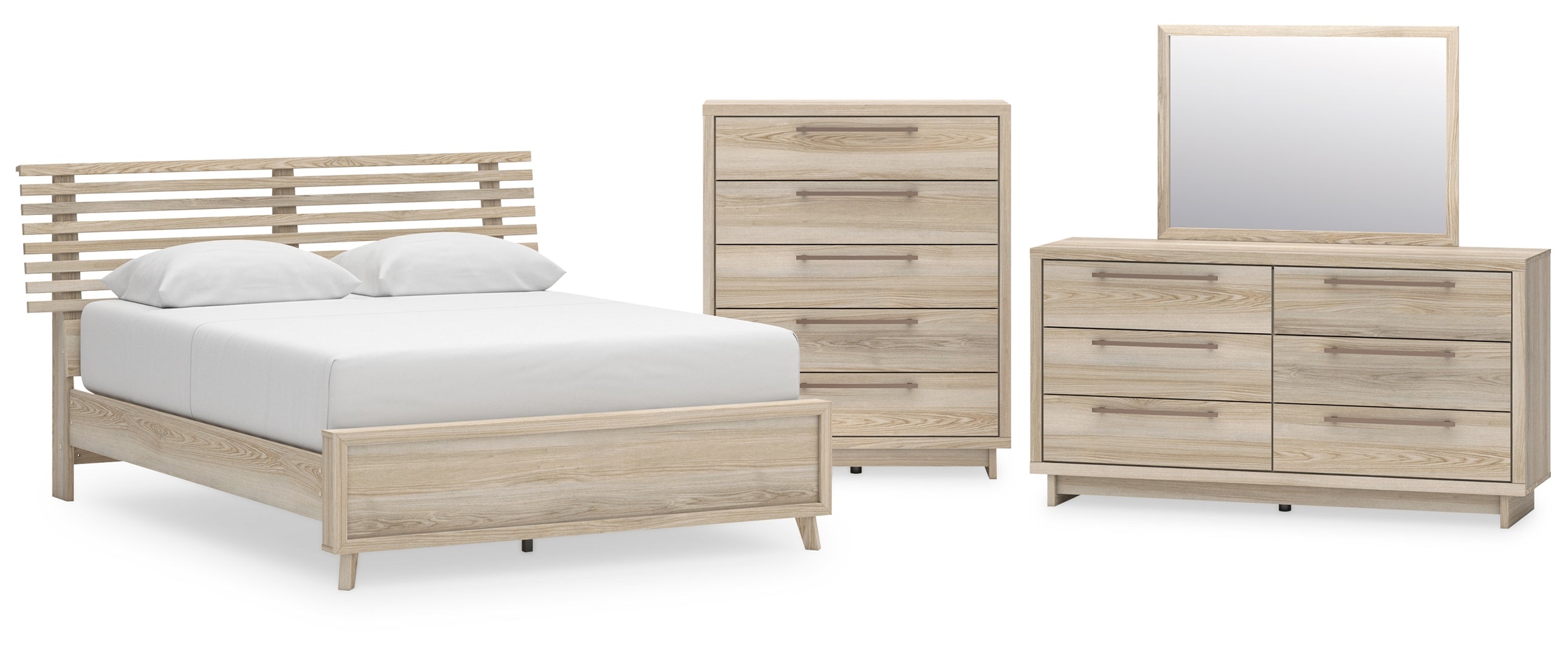 Hasbrick Brown Panel Headboard Bedroom Set