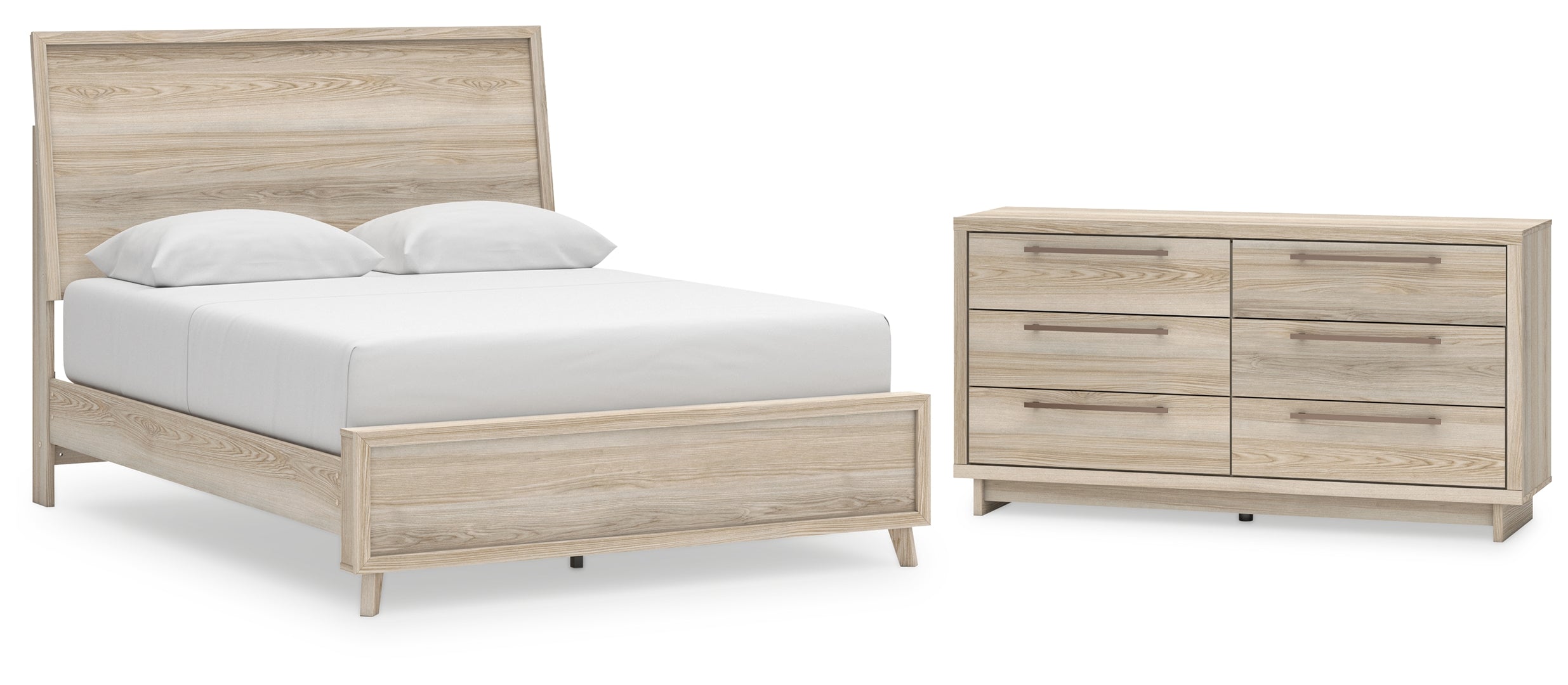 Hasbrick Brown Panel Headboard Bedroom Set