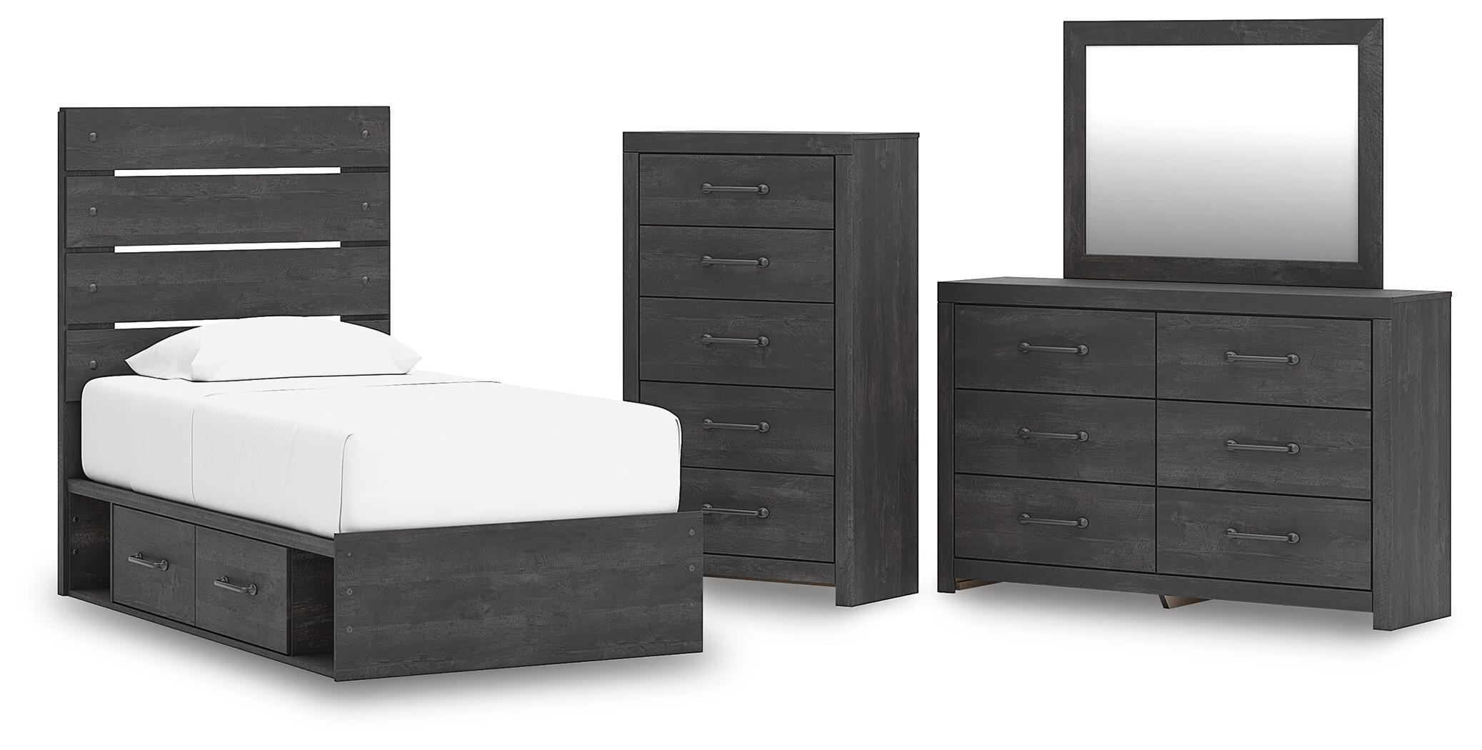 Hollivern Panel Storage Bed Bedroom Set