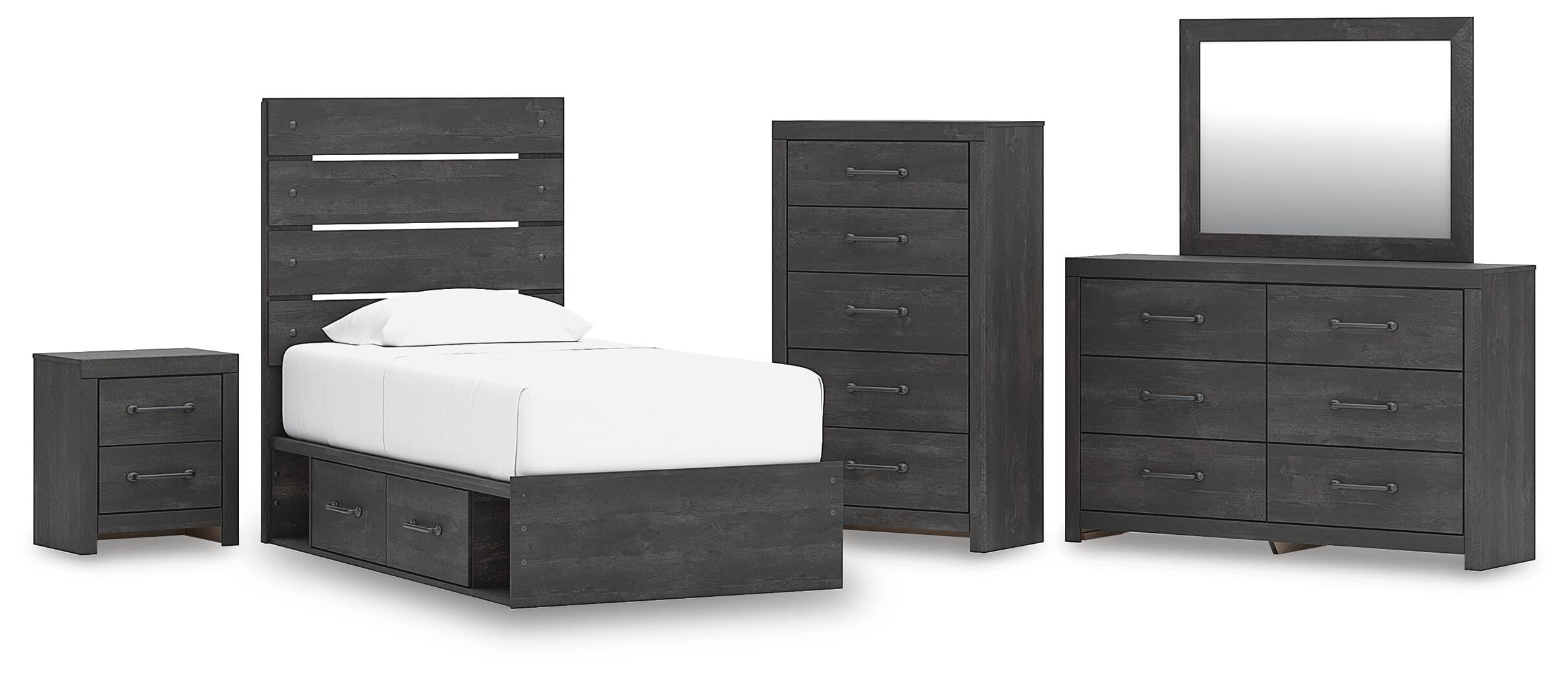 Hollivern Panel Storage Bed Bedroom Set