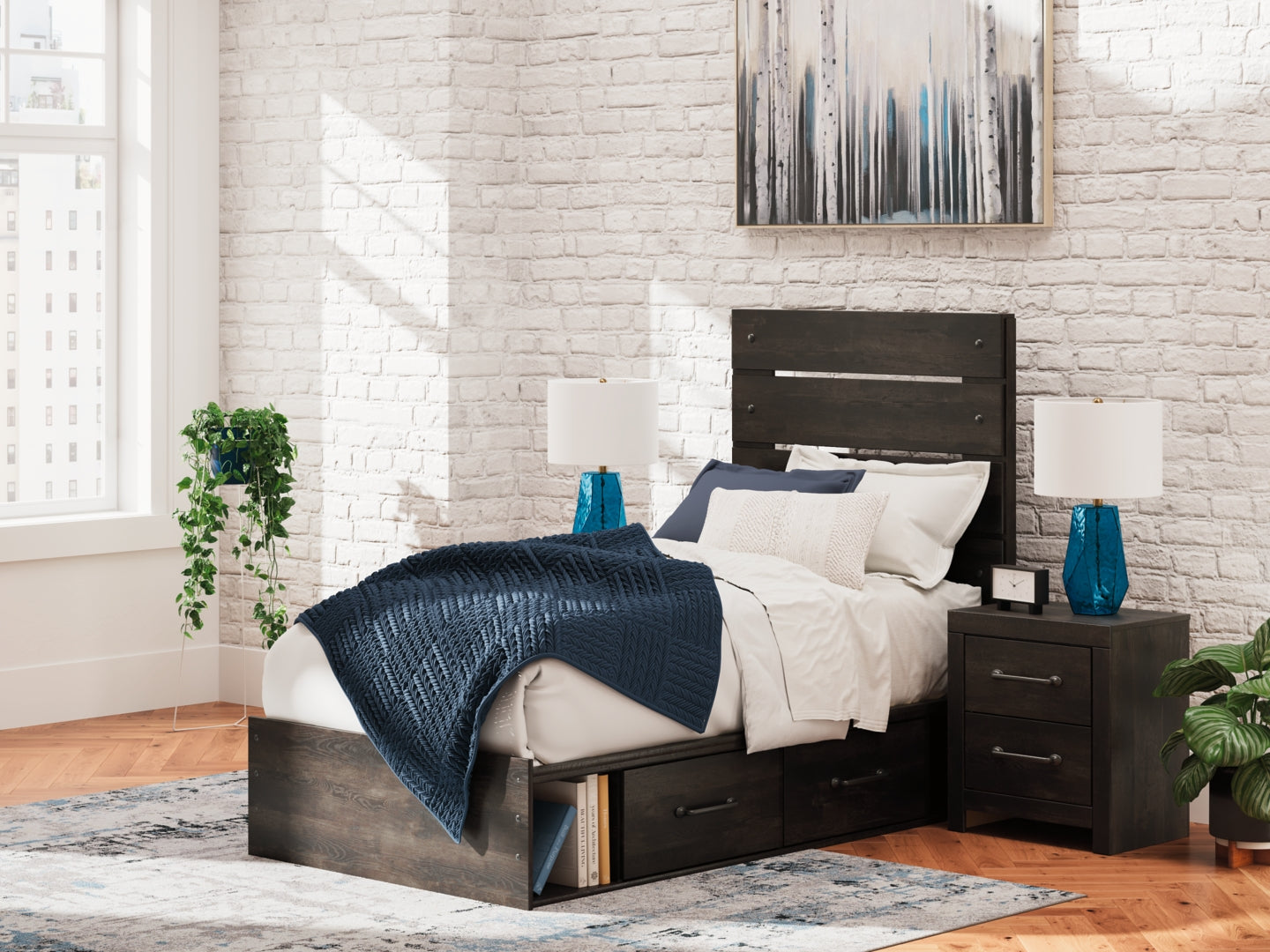 Hollivern Panel Bed with Storage