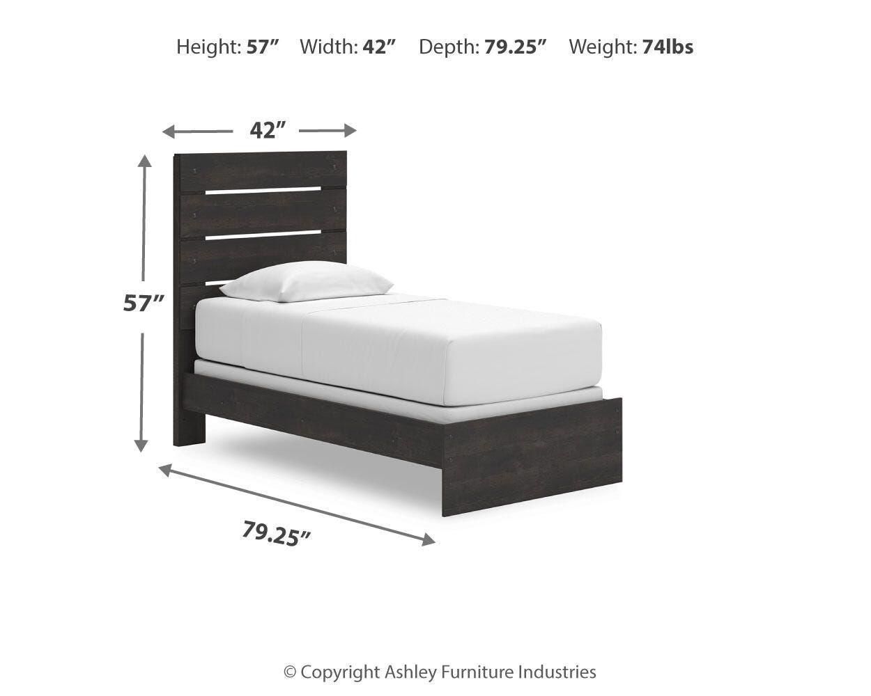 Delmorta Panel Bed