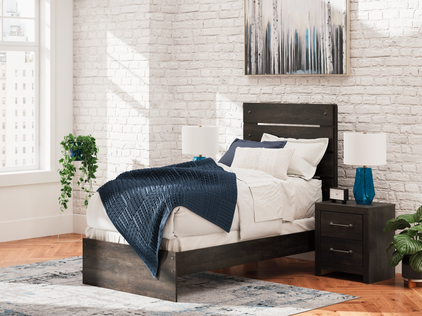 Hollivern Panel Bed with Storage