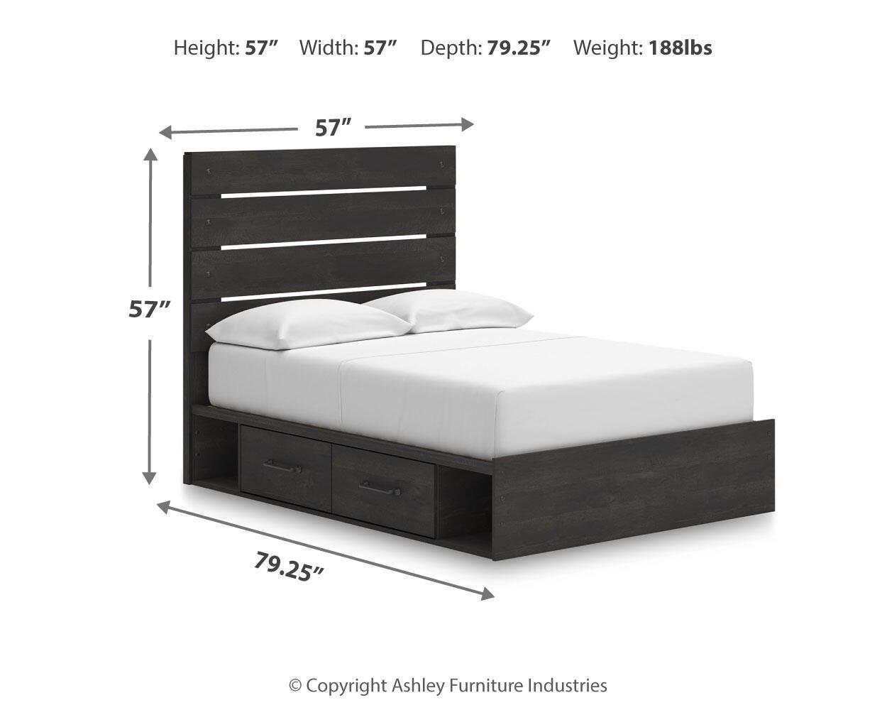 Delmorta Panel Storage Bed