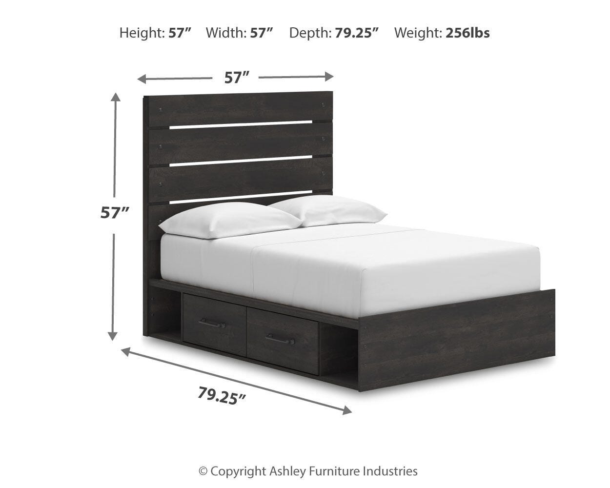 Delmorta Panel Bed with Storage