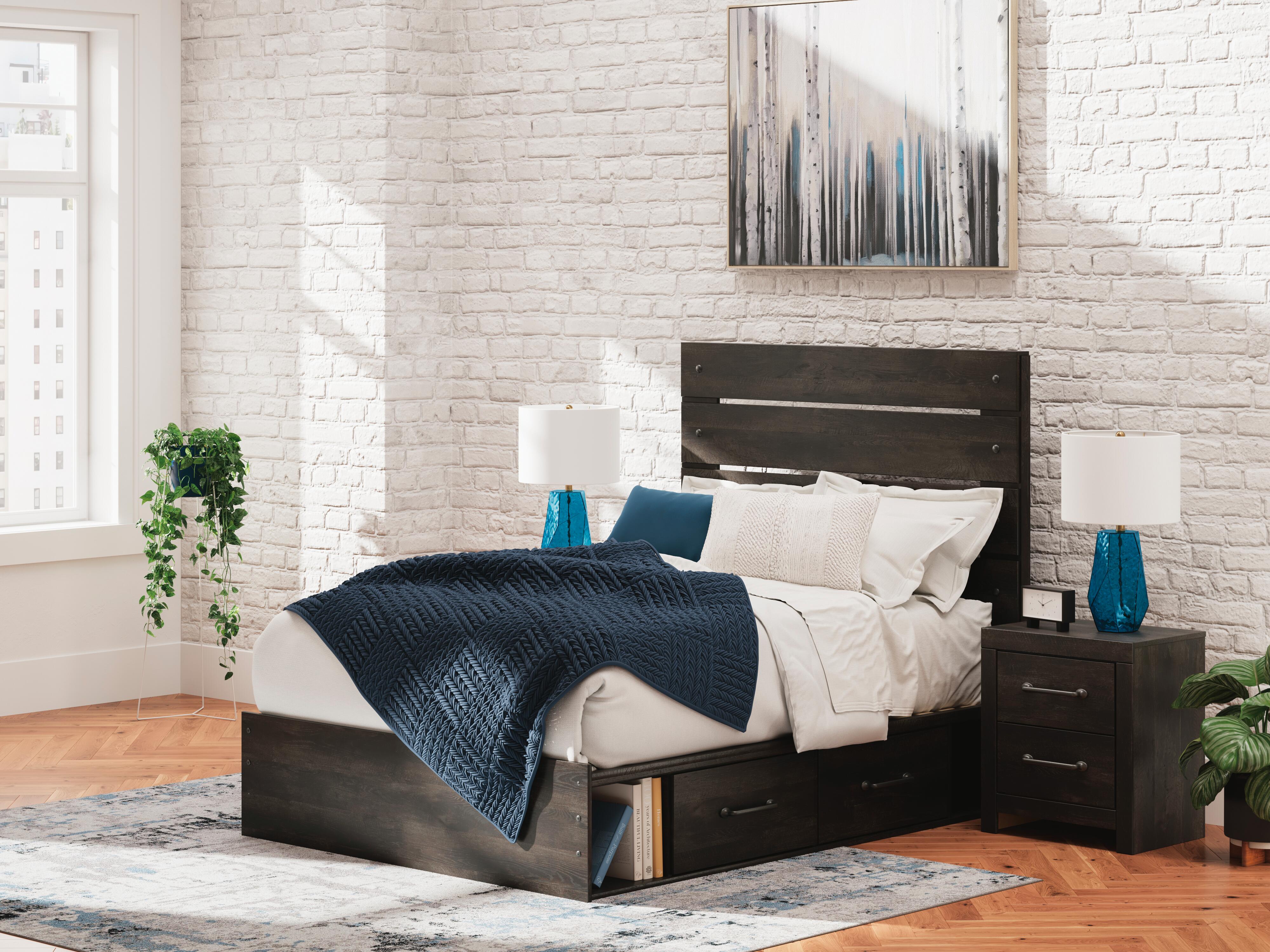 Delmorta Panel Bed with Storage