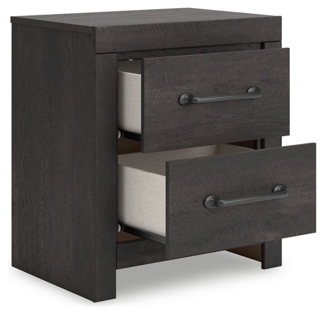 Delmorta Two Drawer Night Stand