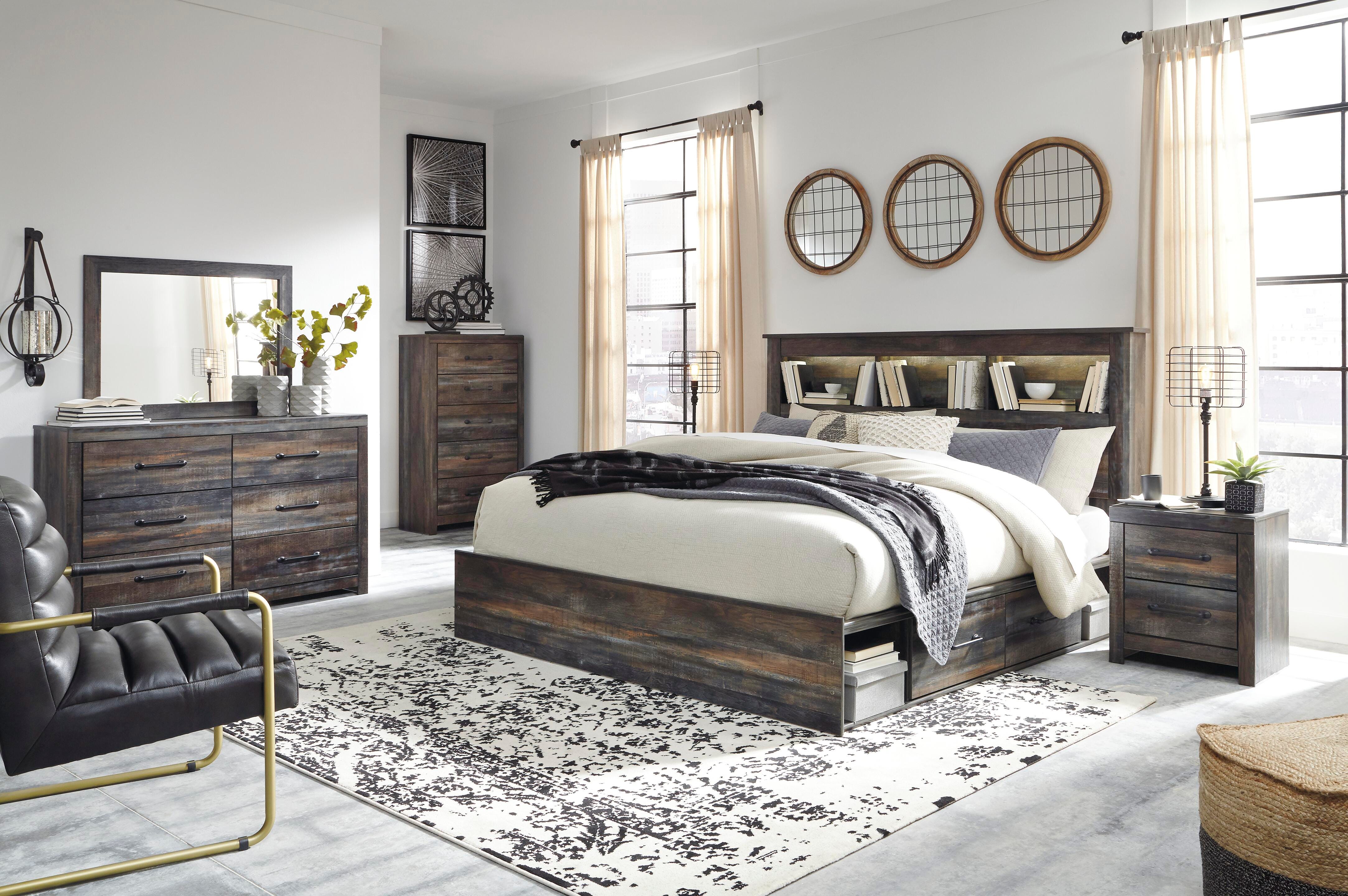 Drystan Bookcase Bed with 2 Storage Drawers