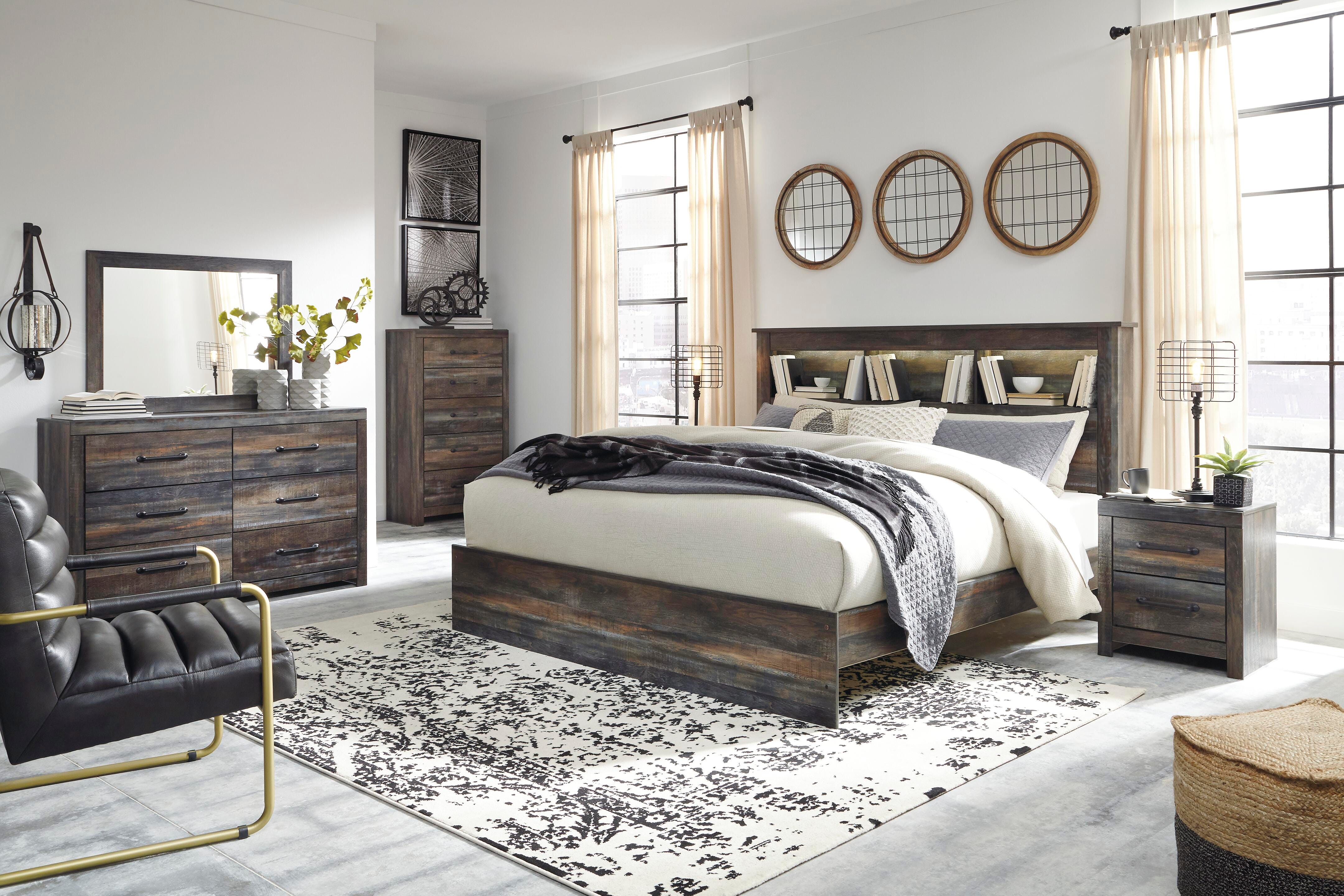 Drystan Panel Bookcase Bed Bedroom Set