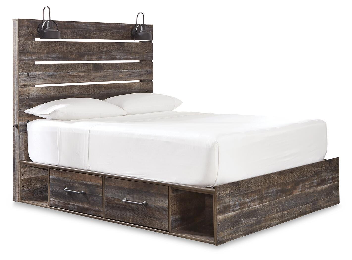Drystan Panel Bed with 2 Storage Drawers