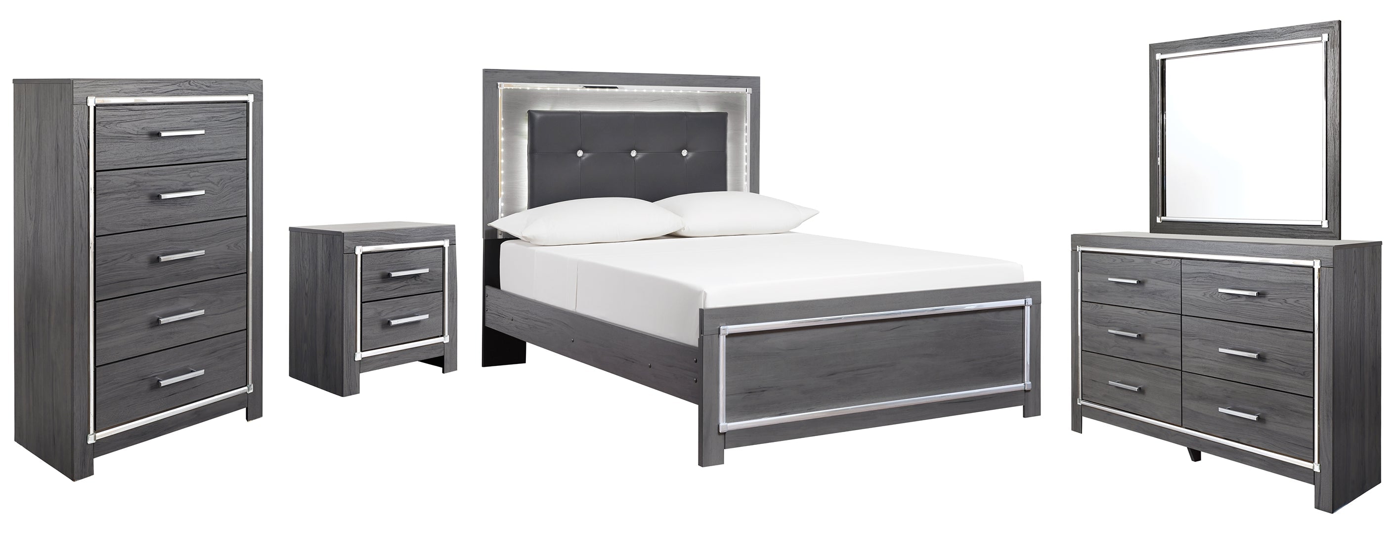 Lodanna Grey Panel Bedroom Set