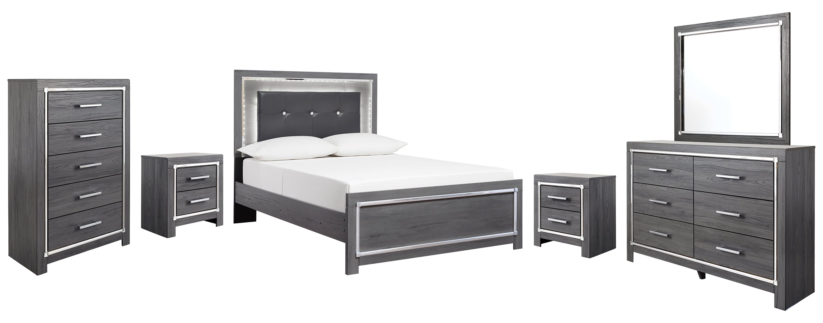 Lodanna Grey Panel Bedroom Set