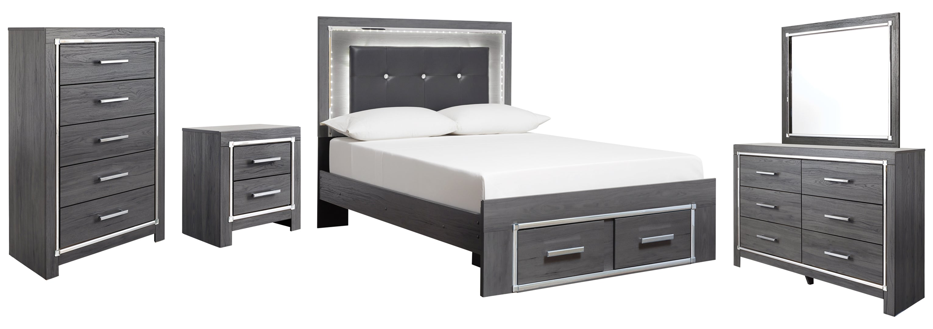 Lodanna Grey Panel Bedroom Set