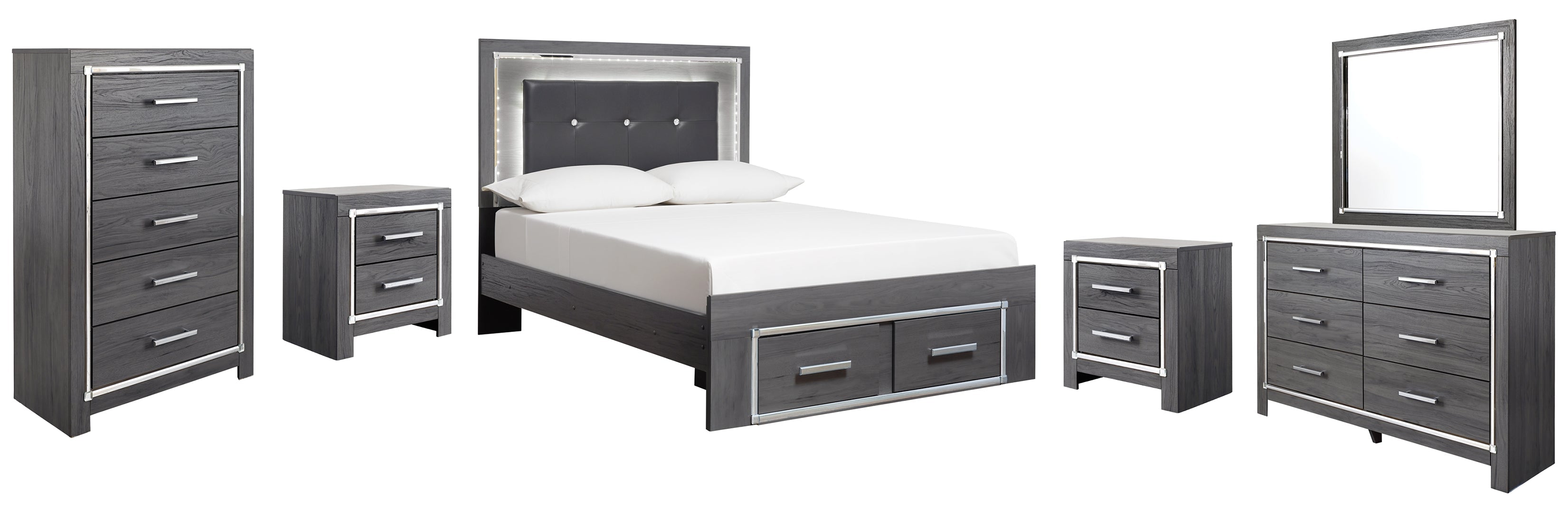 Lodanna Grey Panel Bedroom Set