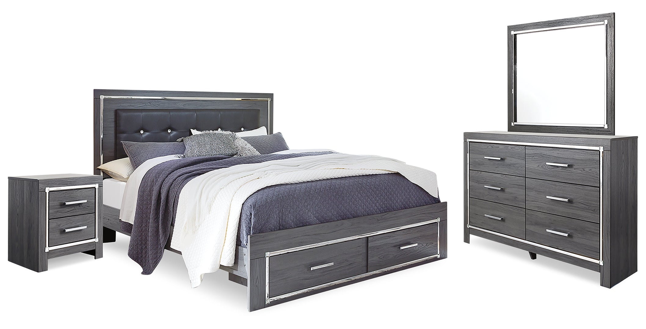 Lodanna Grey Panel Bedroom Set